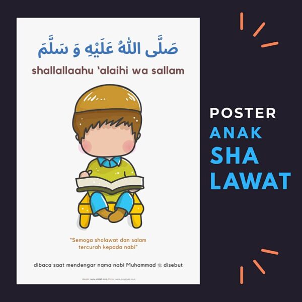 Poster belajar shalawat Nabi untuk anak-anak